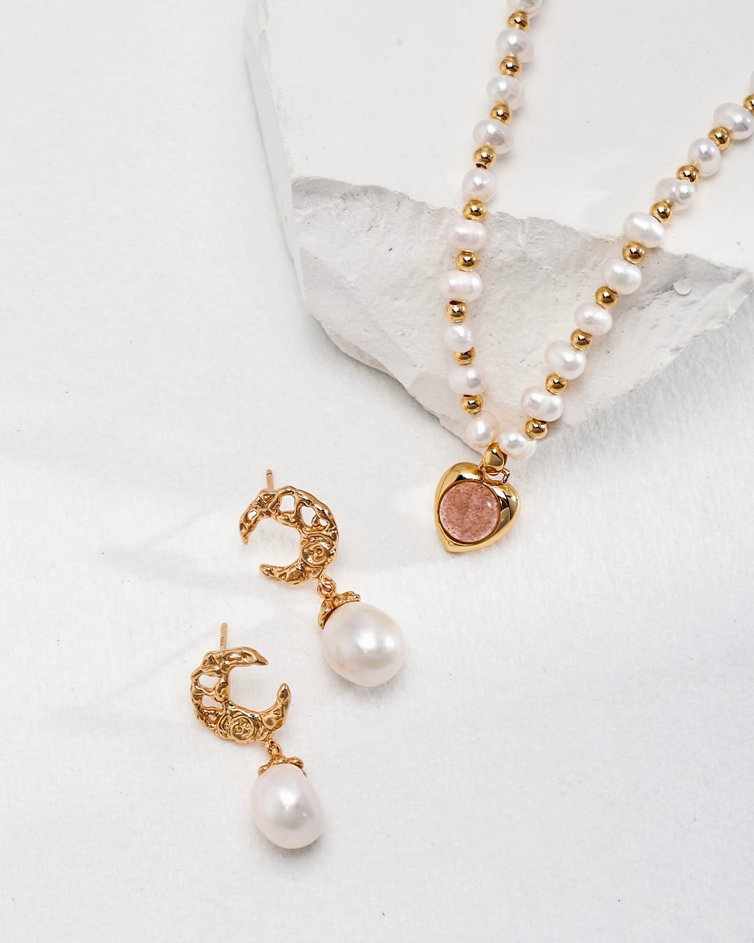 18K Gold Plated Vermeil Timeless Baroque Pearl Drop Earrings