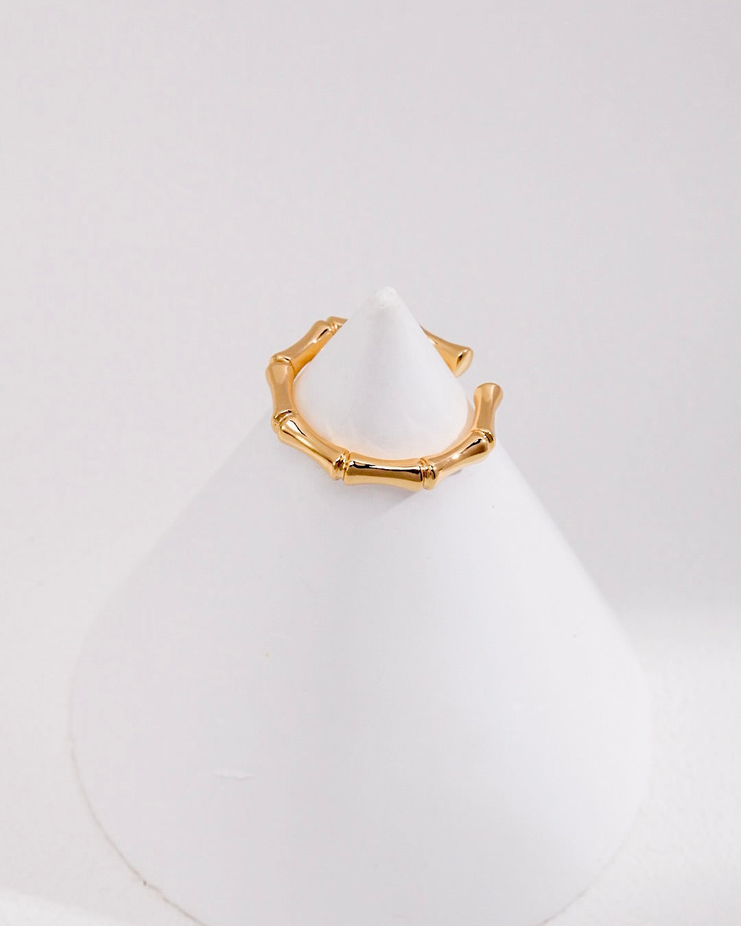 18K Gold  Plated Vermeil Open Bamboo Knot Ring