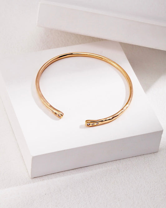 18K Gold Plated Vermeil Minimalist Cuff Bracelet