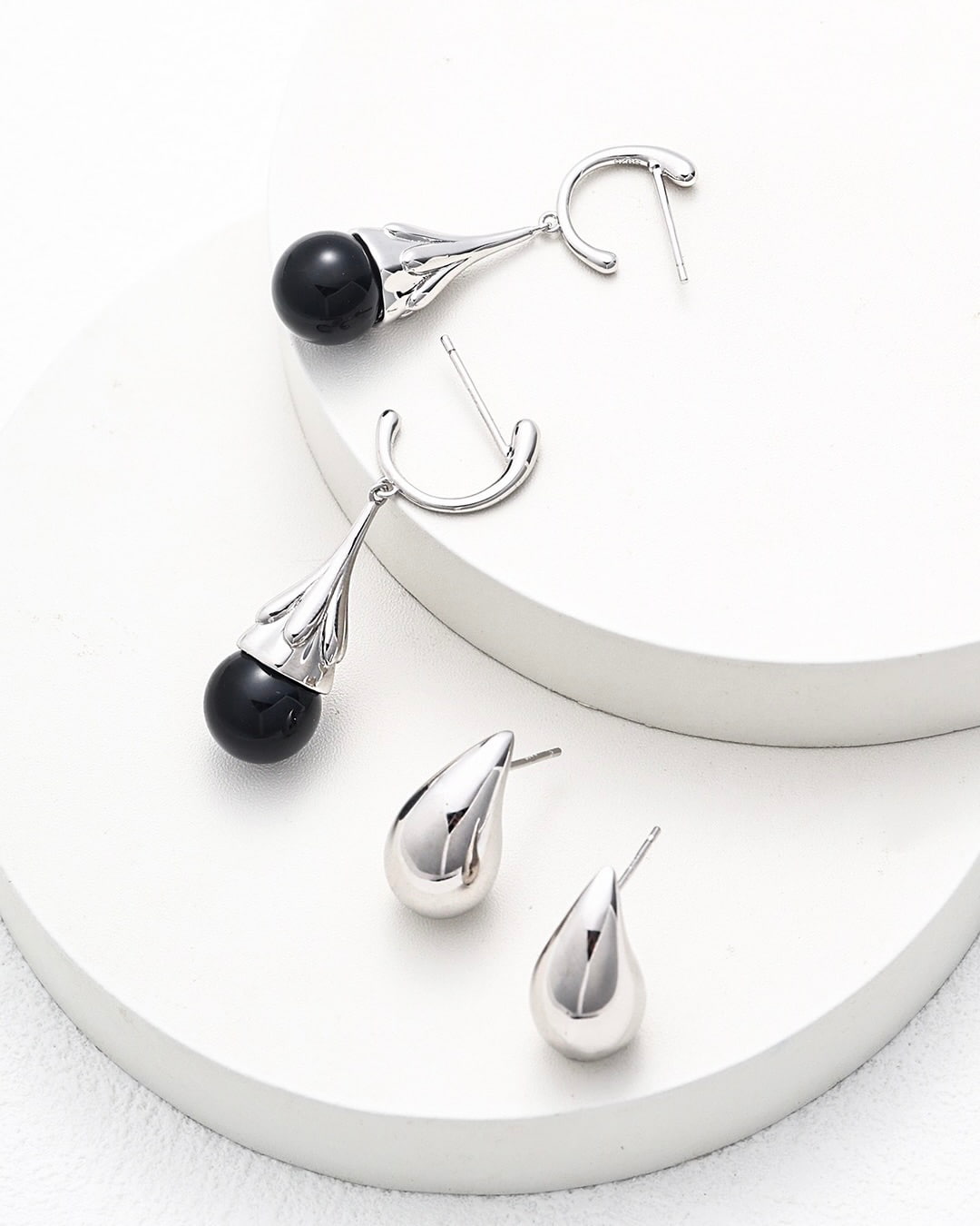 Sterling Silver Classic Elegance Sleek Drop Earrings